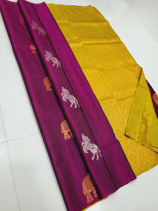 Single Warp Soft Silk Sarees 035