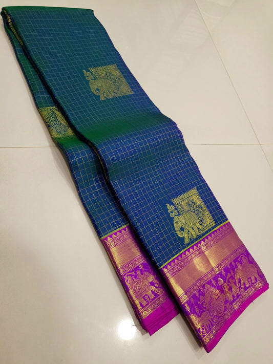 Kanchipuram Traditional Vaira Oosi Silk Saree 009