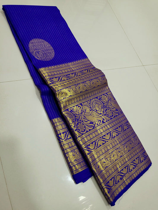 Kanchipuram Traditional Vaira Oosi Silk Saree 005