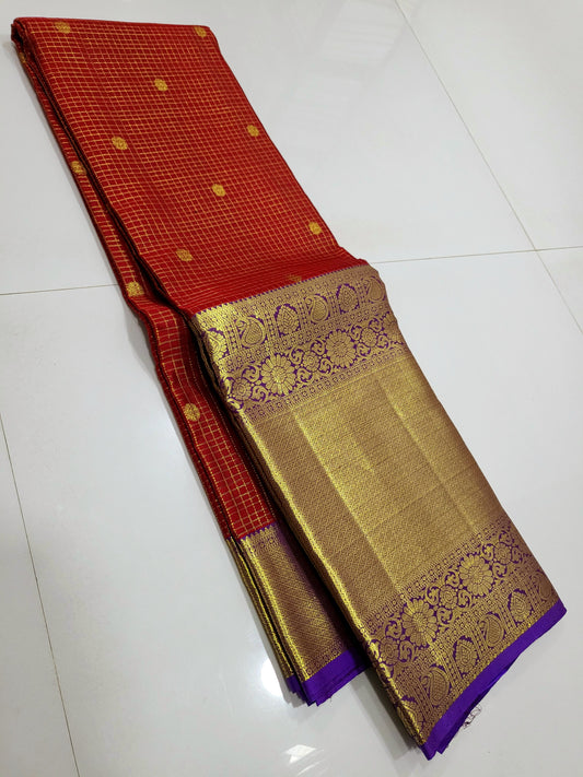 Kanchipuram Traditional Vaira Oosi Silk Saree 004